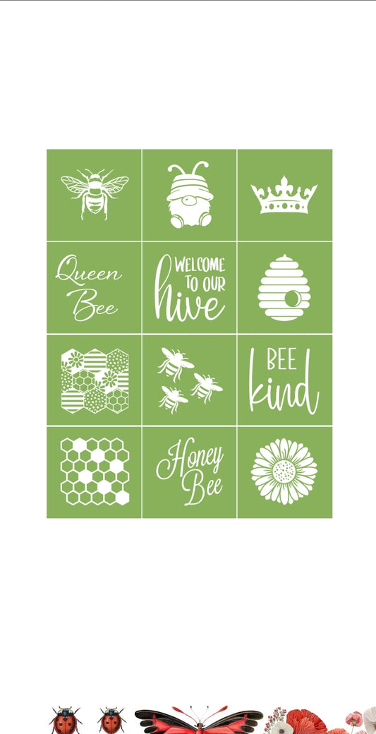 Bee Mini stencils by Magnolia