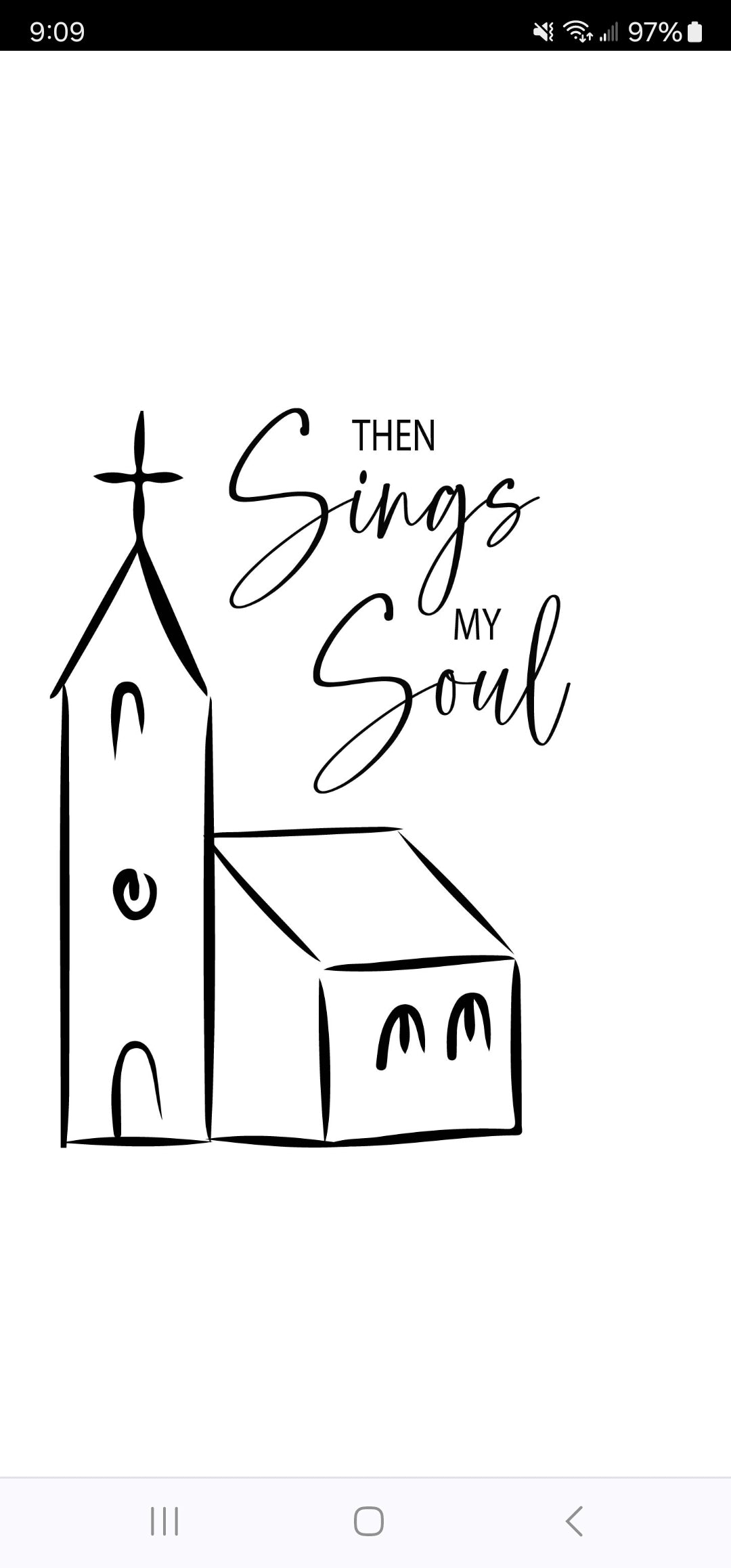 Then Sings my Soul Reusable stencil