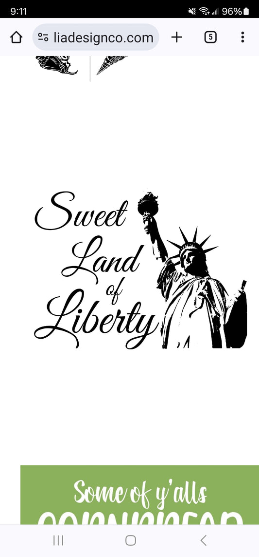 Reusable stencil SWEET LAND OF LIBERTY