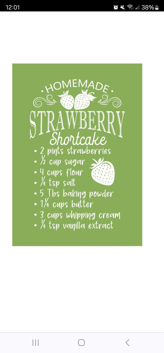 Reusable silkscreen stencil Strawberry Shortcake