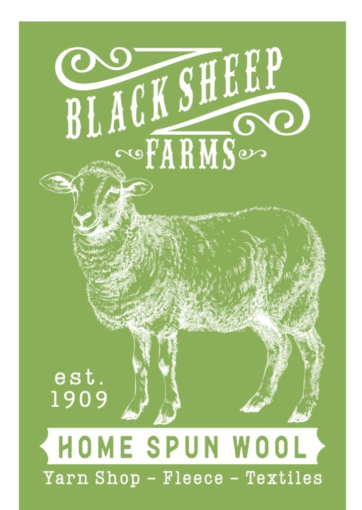 Reusable silkscreen stencil Black Sheep Farm