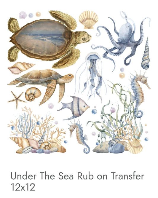 Under the Sea Rub-on transfers one set