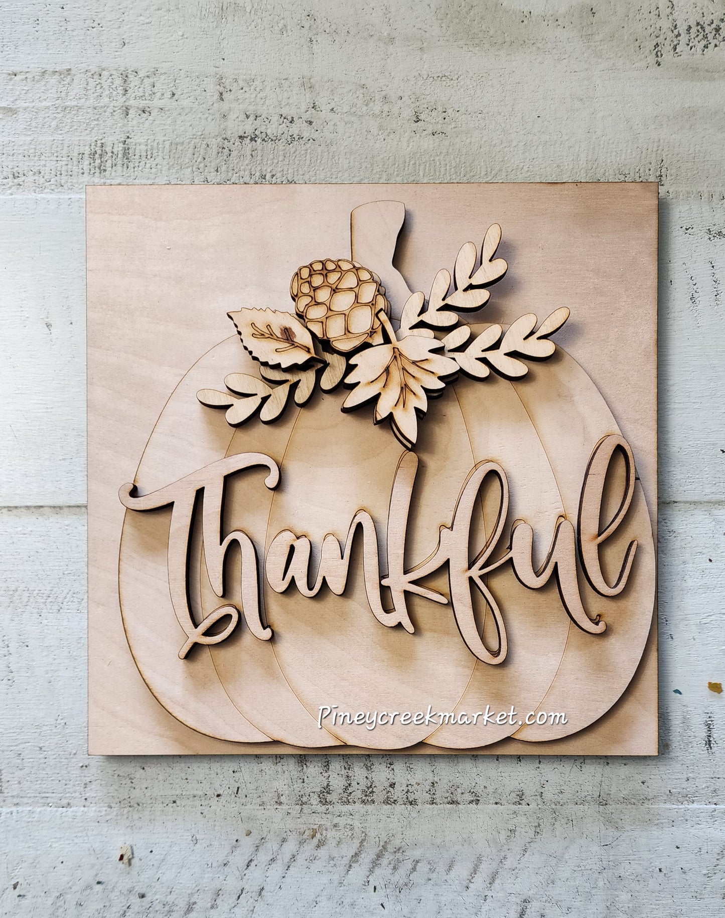 Fall Thankful Pumpkin sign